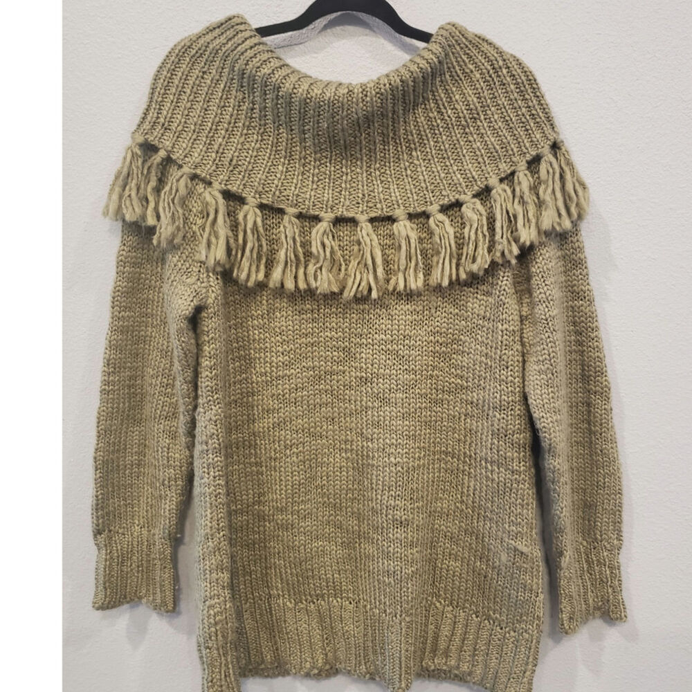 Chico's light Olive Green Cowl Neck Sweater
